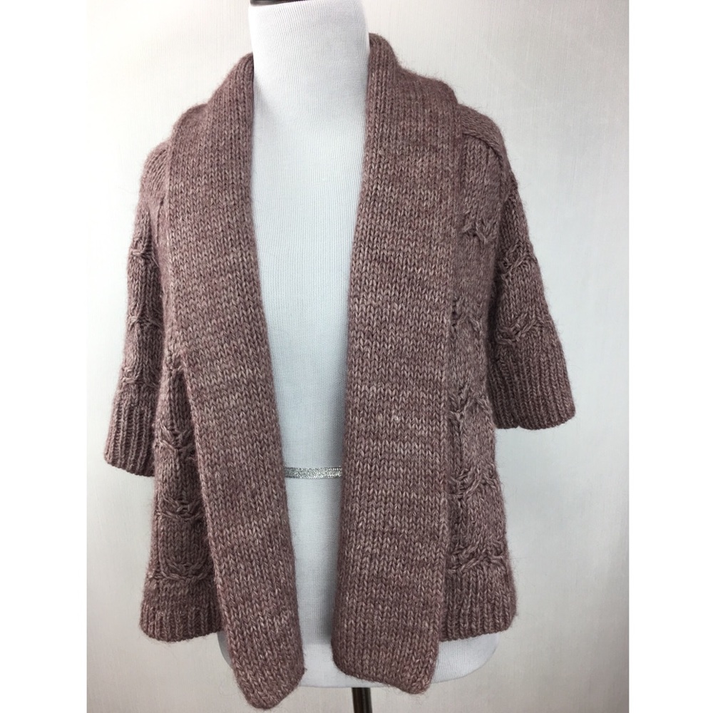 LOFT (S) CROPPED OPEN FRONT CARDIGAN SWEATER